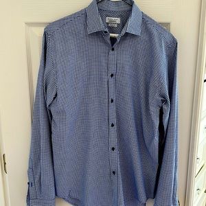 Men’s Zara slim fit gingham dress shirt
